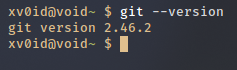 git –version result